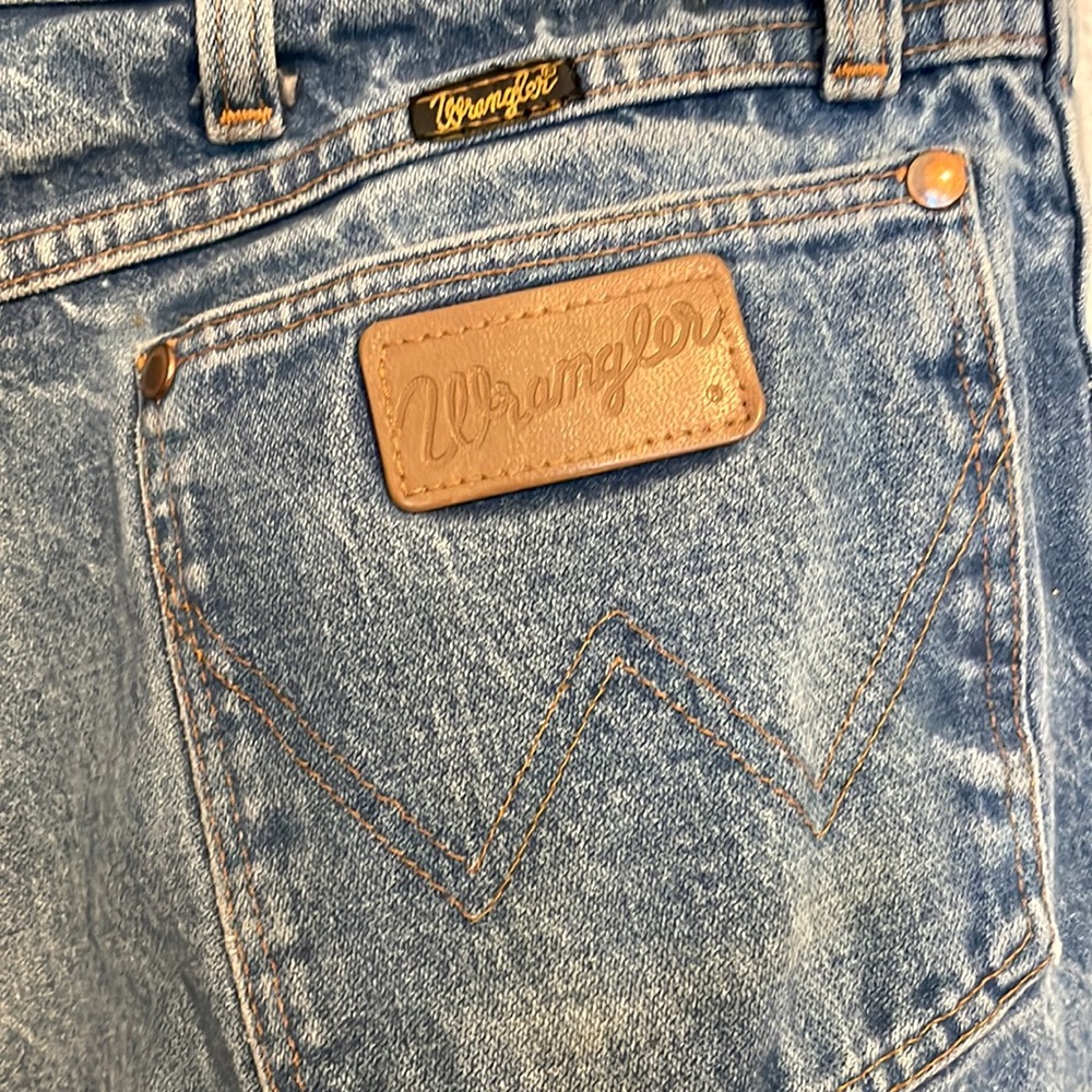 Vintage cowboy rancher Wrangler jeans, perfectly worn in, 40x36